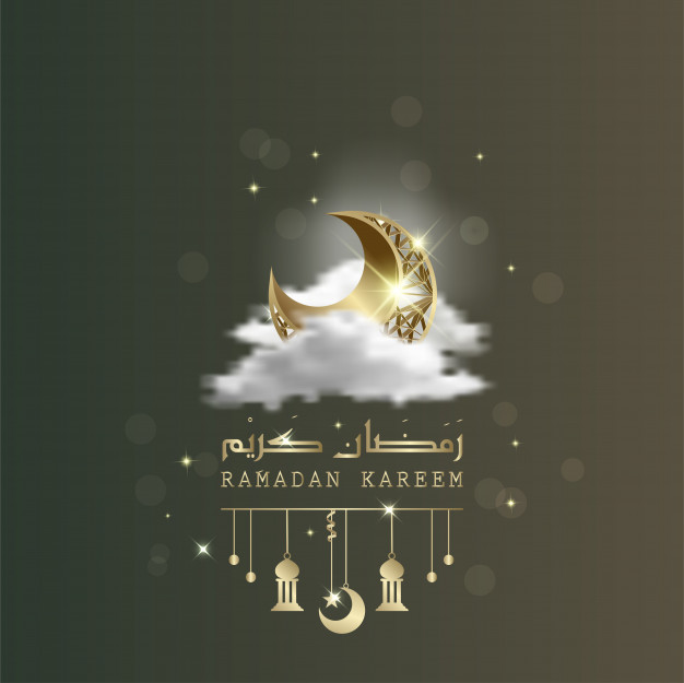 斋月贾巴尔手绘伊斯兰星星月亮元素插画