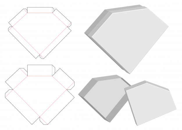 合图网 矢量素材 设计模板 异形包装盒刀版展开图模板