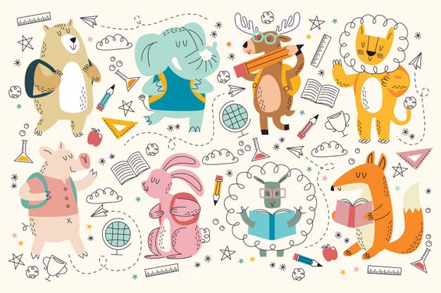 五个可爱的小动物