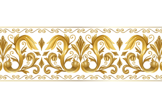 金色边框花纹