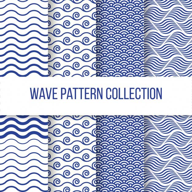 平面设计青海波波纹花纹背景