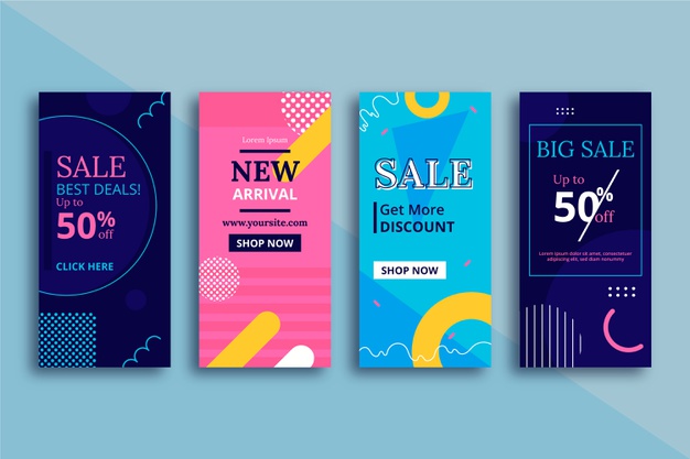 抽象多彩促销电商