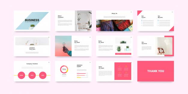 简约大气的宣传册画册PPT模板