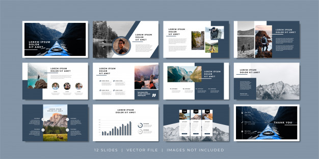 简约大气的宣传册画册PPT模板，