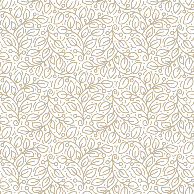 无缝平铺花纹抽象背景与绿色的树叶