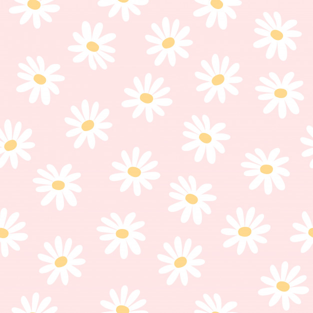 雏菊花无缝平铺图案背景花纹