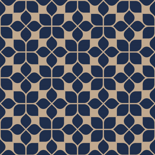 抽象无缝平铺几何花纹东方风格