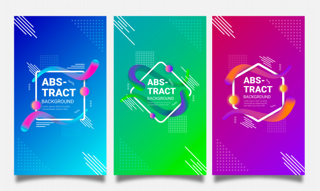 抽象的几何形状和渐变的前卫背景