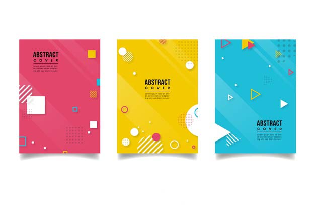 几何图案的多彩抽象封面合集