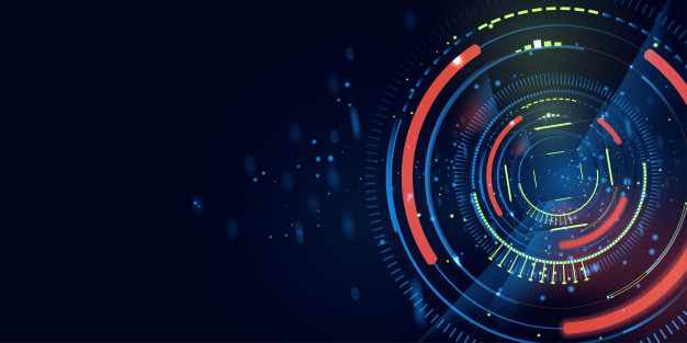 抽象的前卫蓝色横幅背景