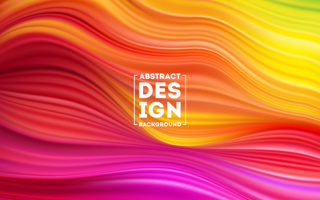 波纹液体形状彩色背景，现代多彩海报