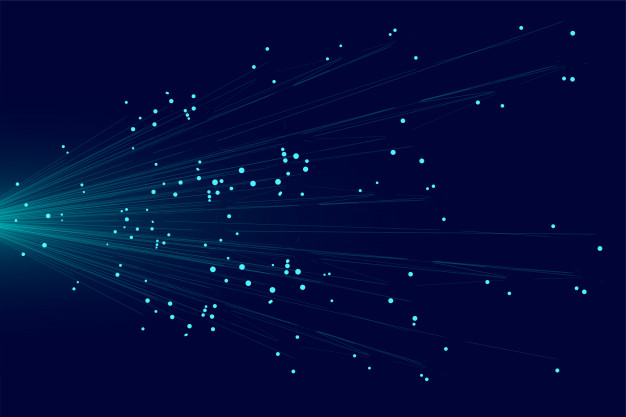 抽象粒子蓝线科技背景