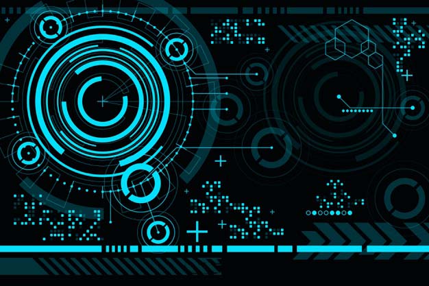 抽象的平视显示器hud科技背景