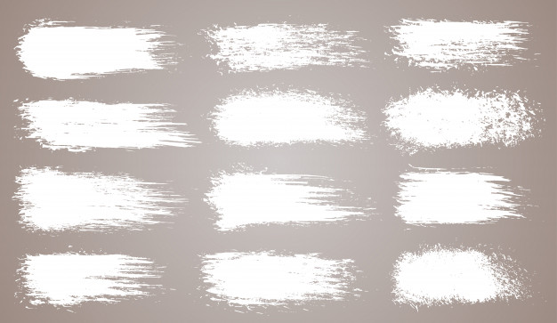 污迹划痕艺术画笔描边，画笔，创意设计元素，毛笔墨迹描边，