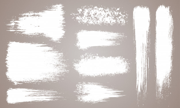 污迹划痕艺术画笔描边，画笔，创意设计元素，毛笔墨迹水彩画笔描边，