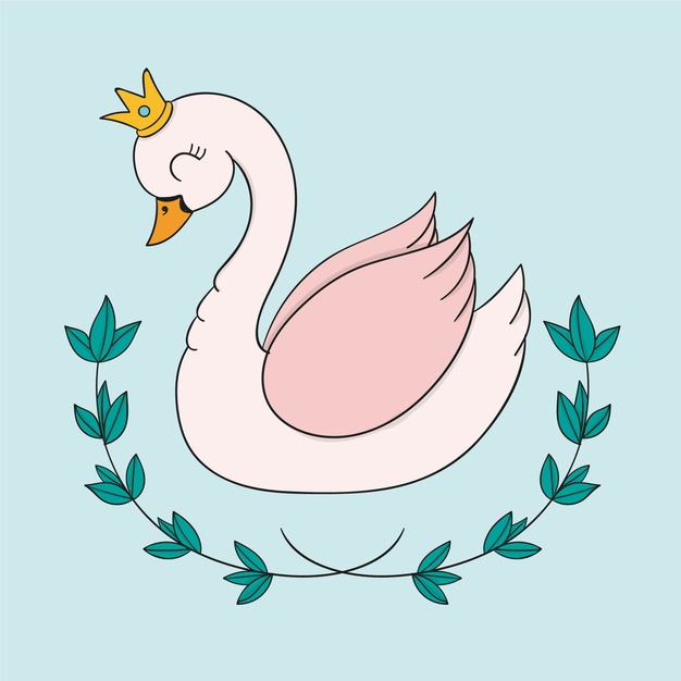 天鹅公主创意插图插画