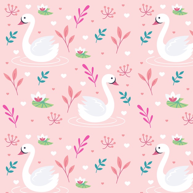 优雅的天鹅图案主题