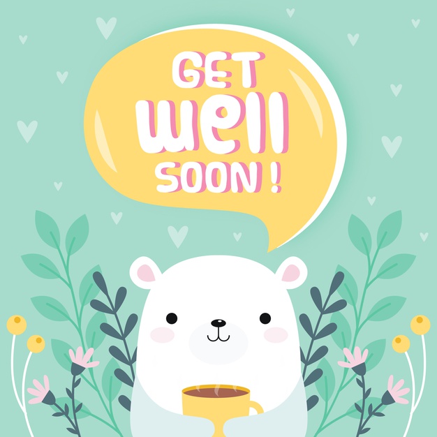 可爱的熊，早日康复