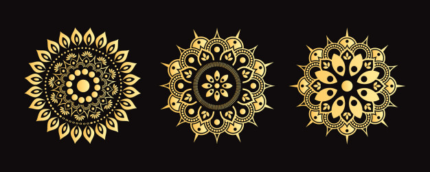 金色曼陀罗集，装饰花纹合集