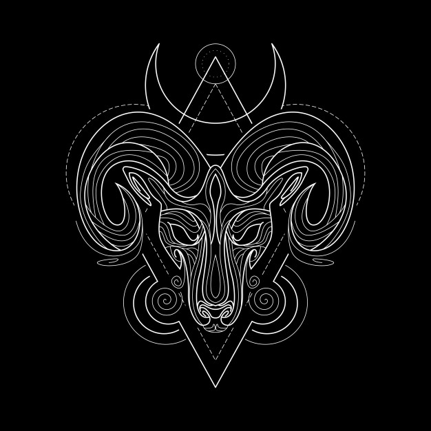 黄道十二宫几何风格白羊座十二星座