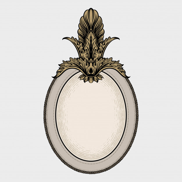 复古优雅的椭圆形边框装饰