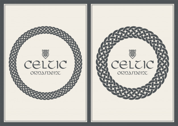 凯尔特结编织边框装饰，