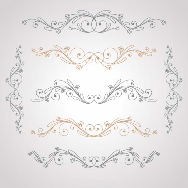 手绘花纹分割线装饰合集