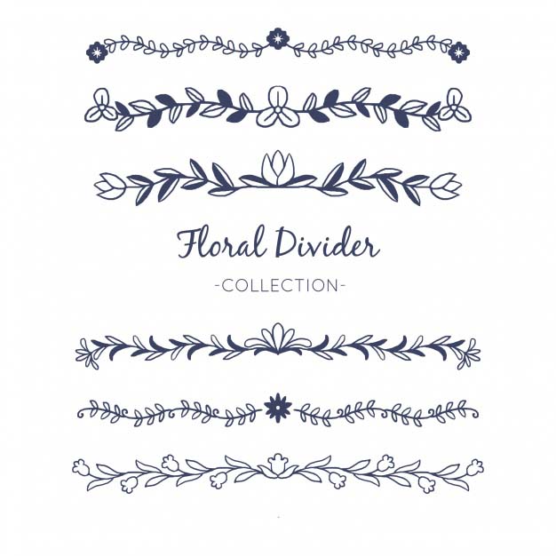 手绘花纹分割线装饰合集