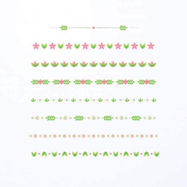手绘花纹分割线装饰合集