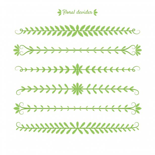 手绘花纹分割线装饰合集