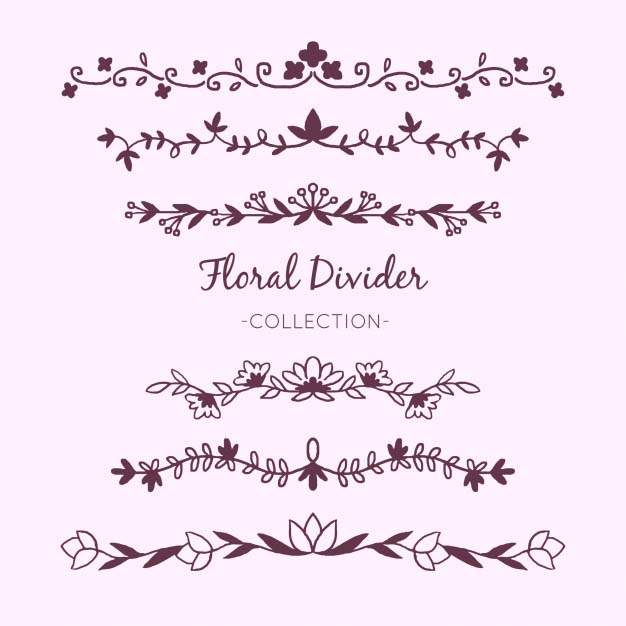 手绘花纹分割线装饰合集