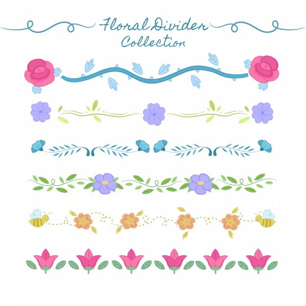 手绘花纹分割线装饰合集
