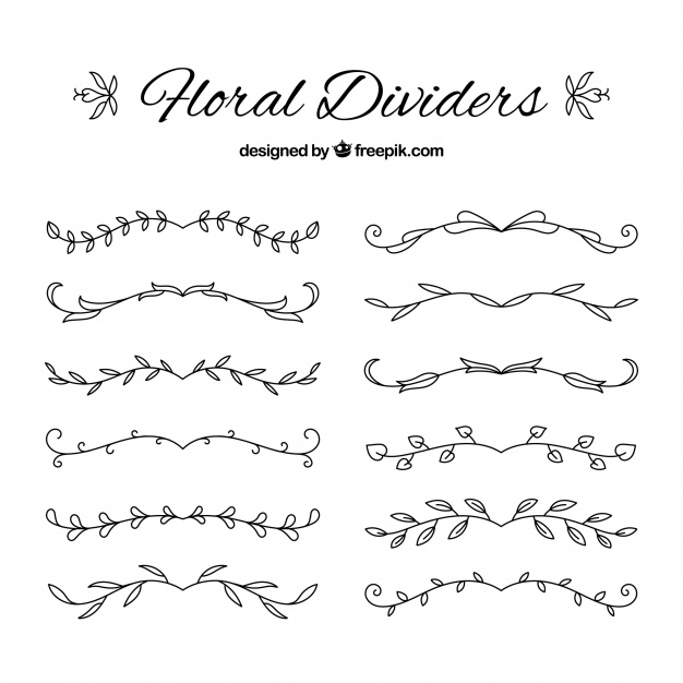 手绘花纹分割线装饰合集