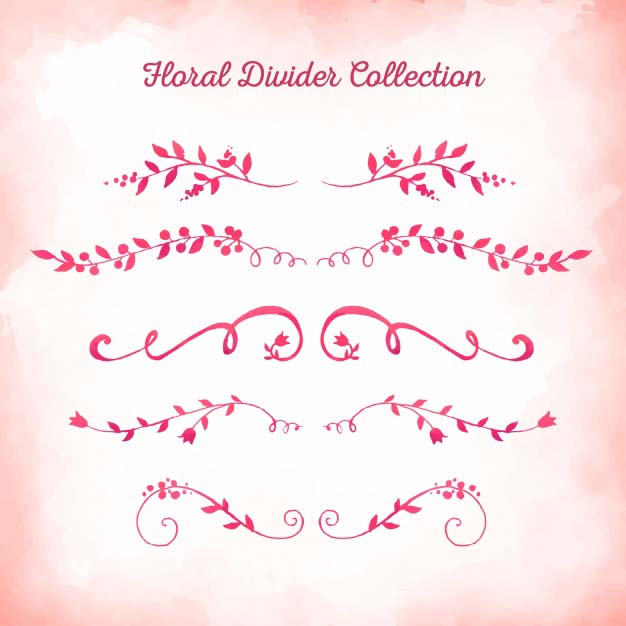 手绘花纹分割线装饰合集