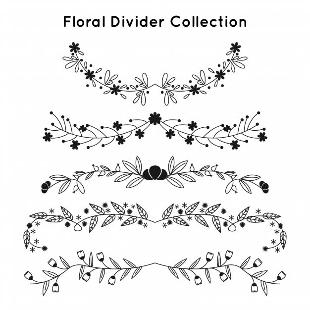 手绘花纹分割线装饰合集
