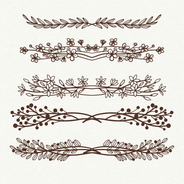 手绘花纹分割线装饰合集