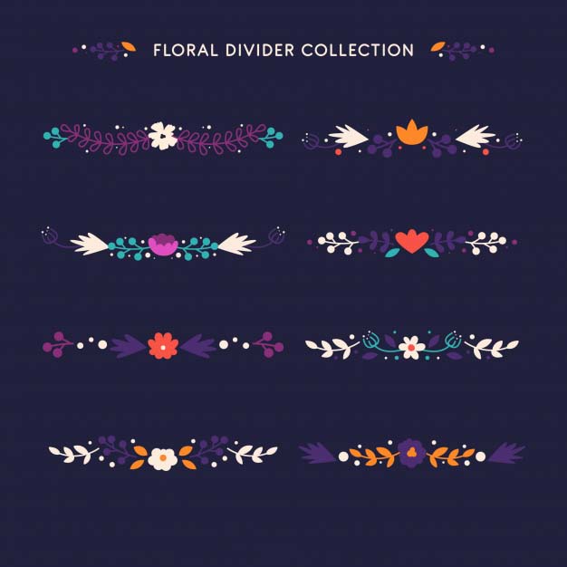 手绘花纹分割线装饰合集