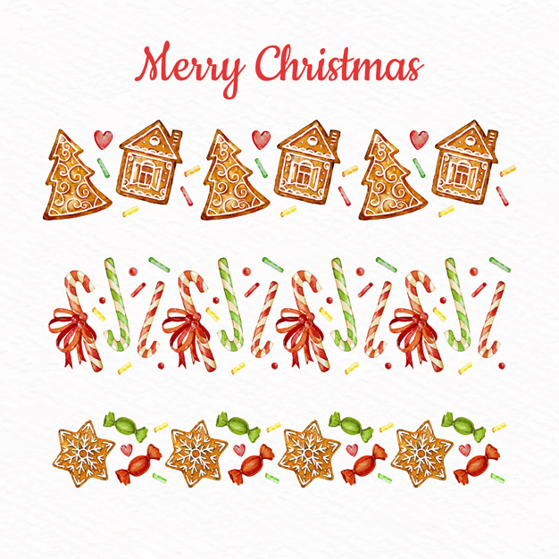 可爱的圣诞花纹边框