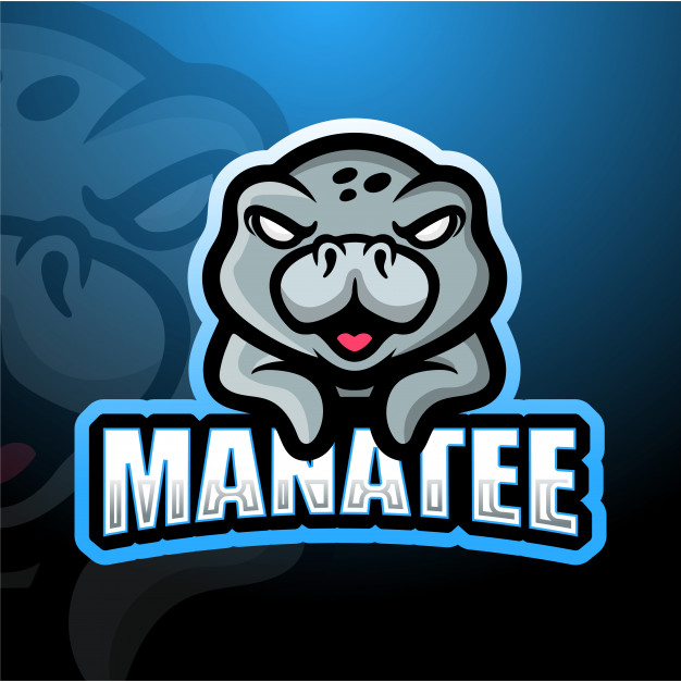 海牛吉祥物电竞LOGO标志插画