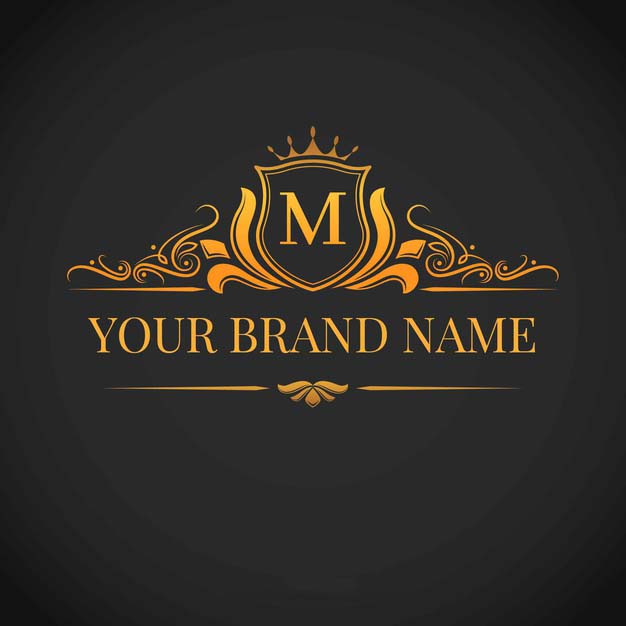 金色典雅的公司LOGO标志模板