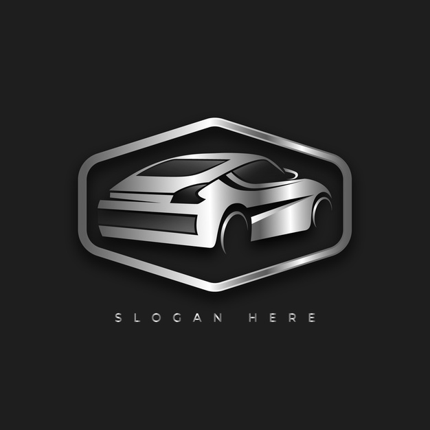 写实的金属汽车标志LOGO模板