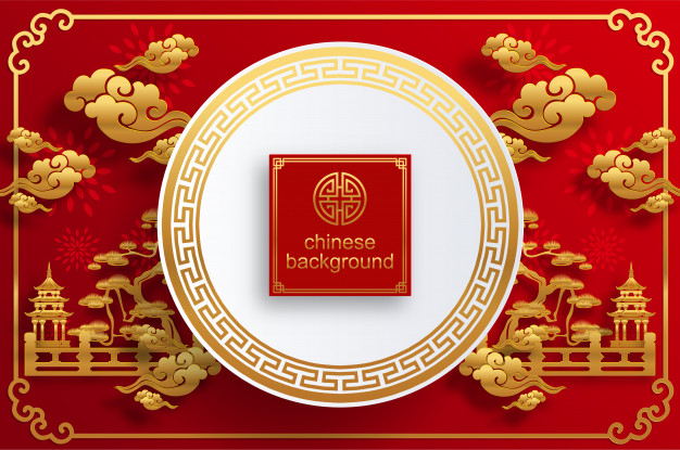 中国风华丽婚礼庆典花朵花纹背景海报元素