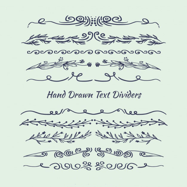 手绘文本装饰分隔线