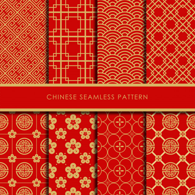 中国风中式无缝图案花纹合集