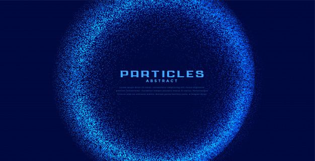 抽象的圆形科技粒子蓝色背景