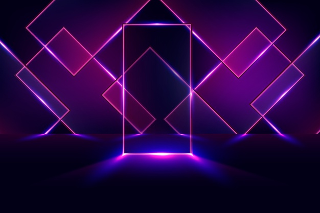 几何形状霓虹灯背景