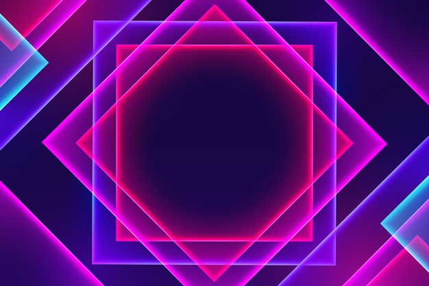 几何形状霓虹灯背景