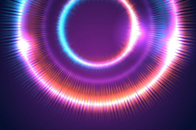 放射线霓虹灯背景