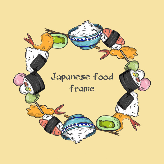 手绘日本食品美食插画