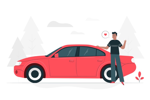 我和我的车概念插画